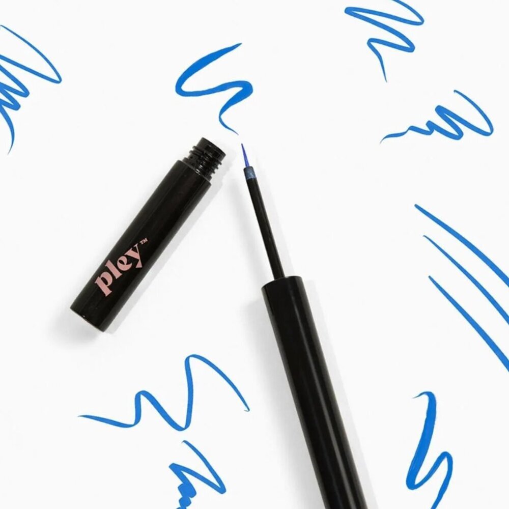 Pley Beauty Blue Hue Liquid Asset Foolproof Liquid Eyeliner Precise Felt Tip New